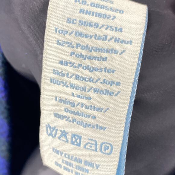 BODEN Dress 2 British Tweed by MOON Sheath Geometric Panel Sleeveless Blue - Picture 11 of 14